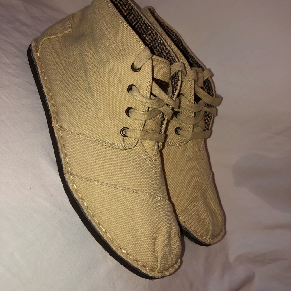 Toms Desert Tan Canvas Chukka Boots Men's sz 13